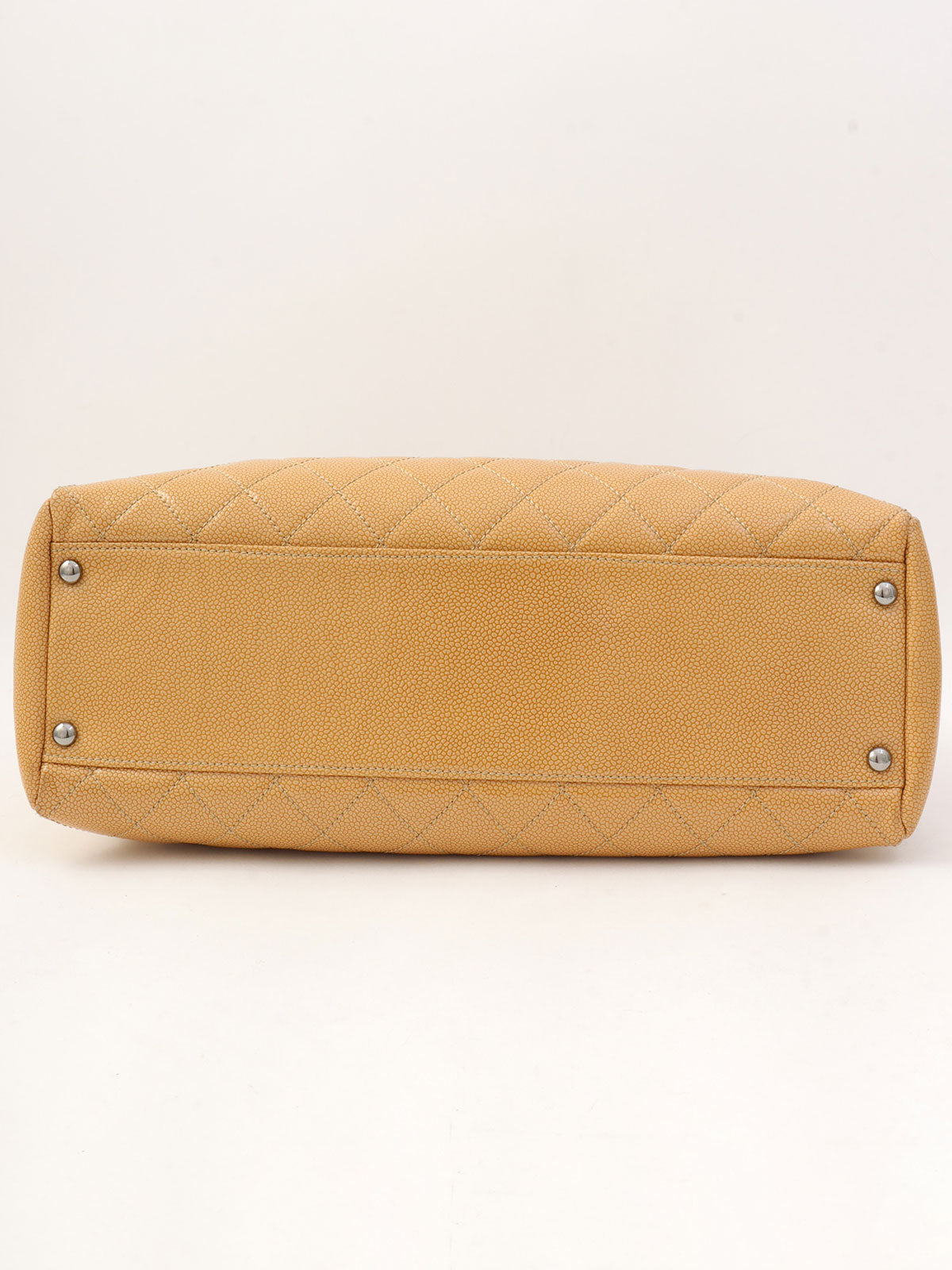 Around 2005 Made Caviar Skin 2.55 Chain Tote Bag Beige