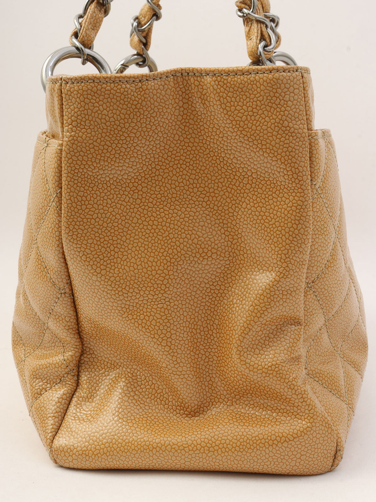 Around 2005 Made Caviar Skin 2.55 Chain Tote Bag Beige