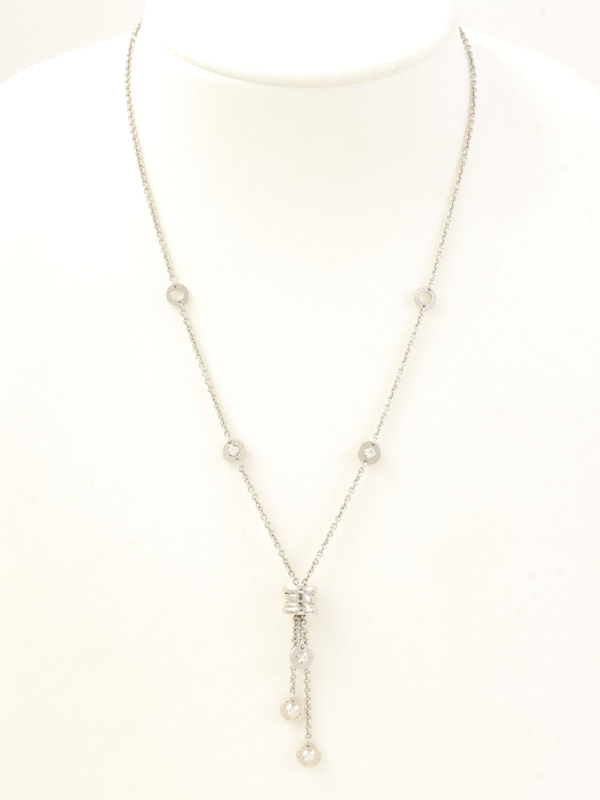 18K Diamond B.zero1 Element Necklace in Silver
