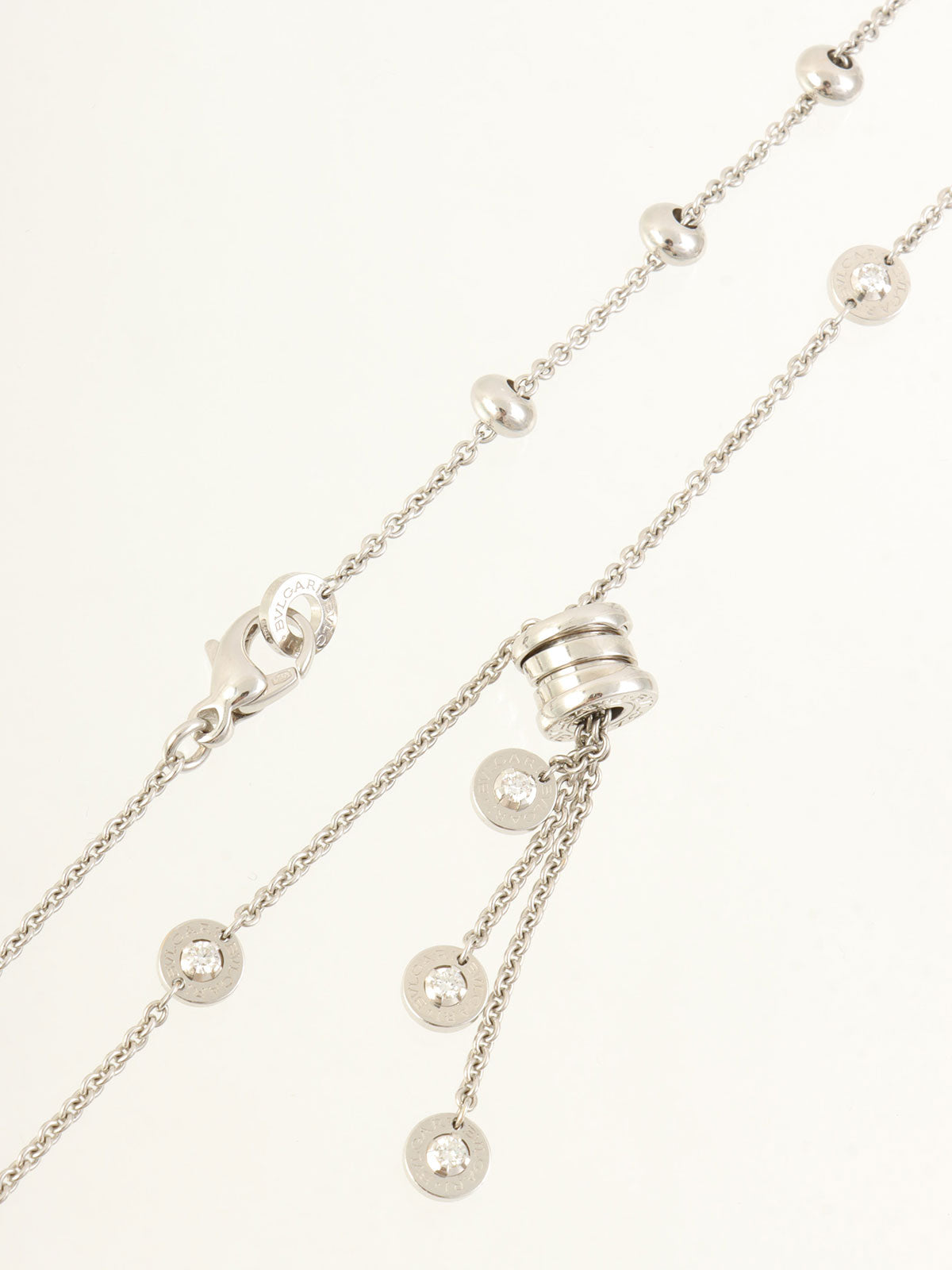 18K Diamond B.zero1 Element Necklace in Silver