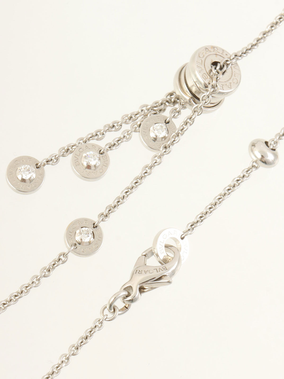 18K Diamond B.zero1 Element Necklace in Silver