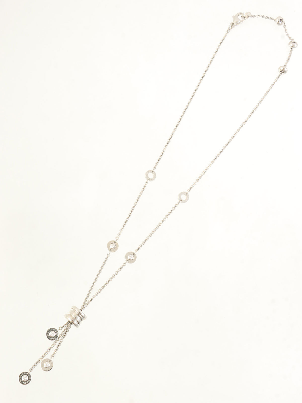 18K Diamond B.zero1 Element Necklace in Silver