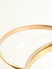 18K黄金三位一体手镯，可选黄金、玫瑰金或白金