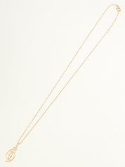 18K粉金钻石Logo双项链