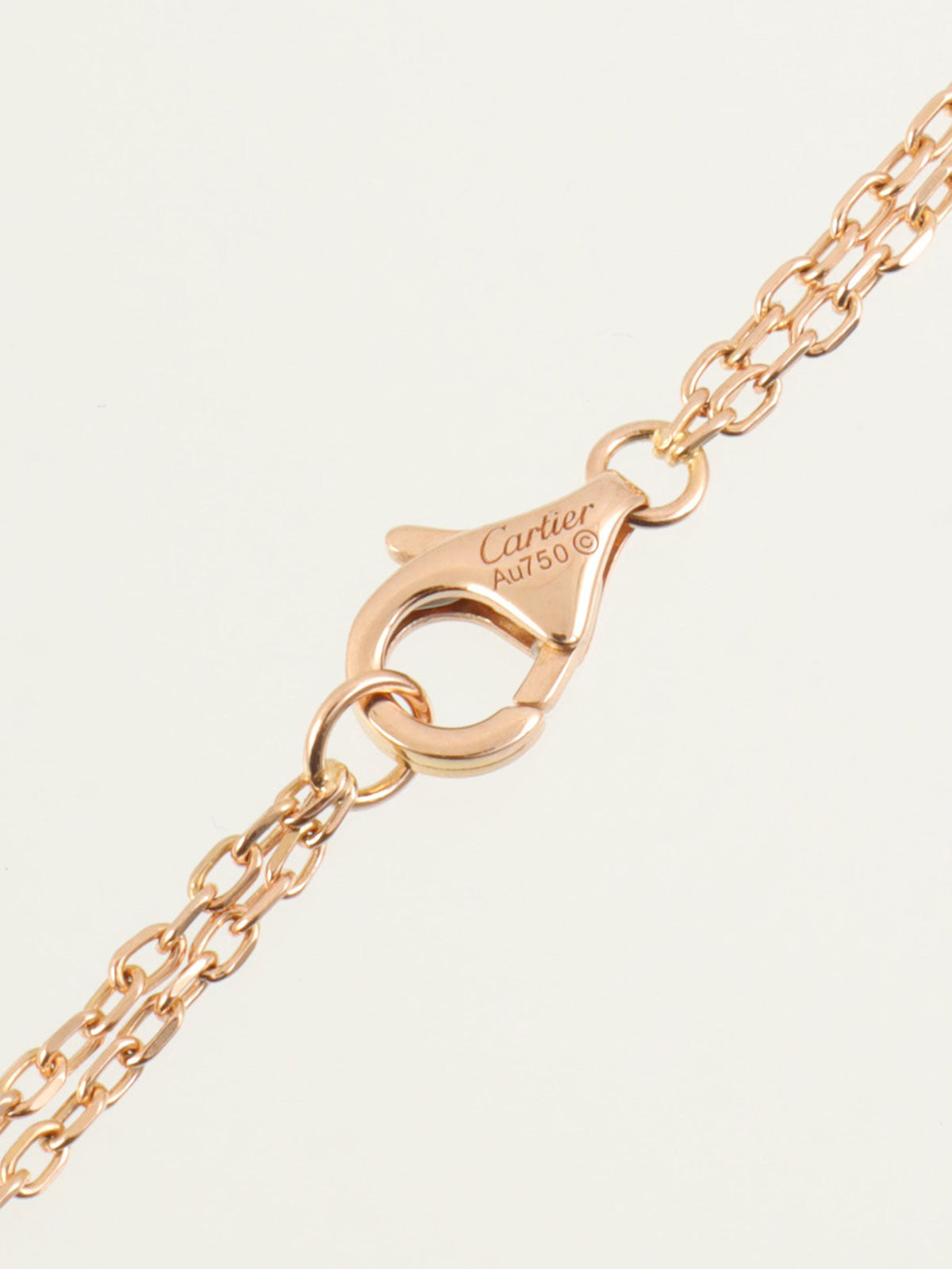 18Kダイヤモンドラブスリーフープネックレス ピンクゴールド