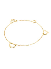 18Kオープンハートブレスレット ゴールド