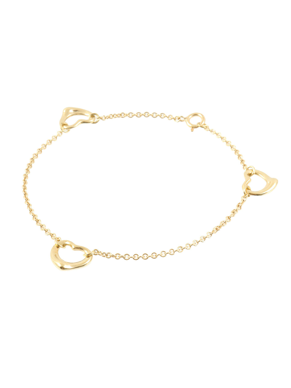 18K金镂空心形手链