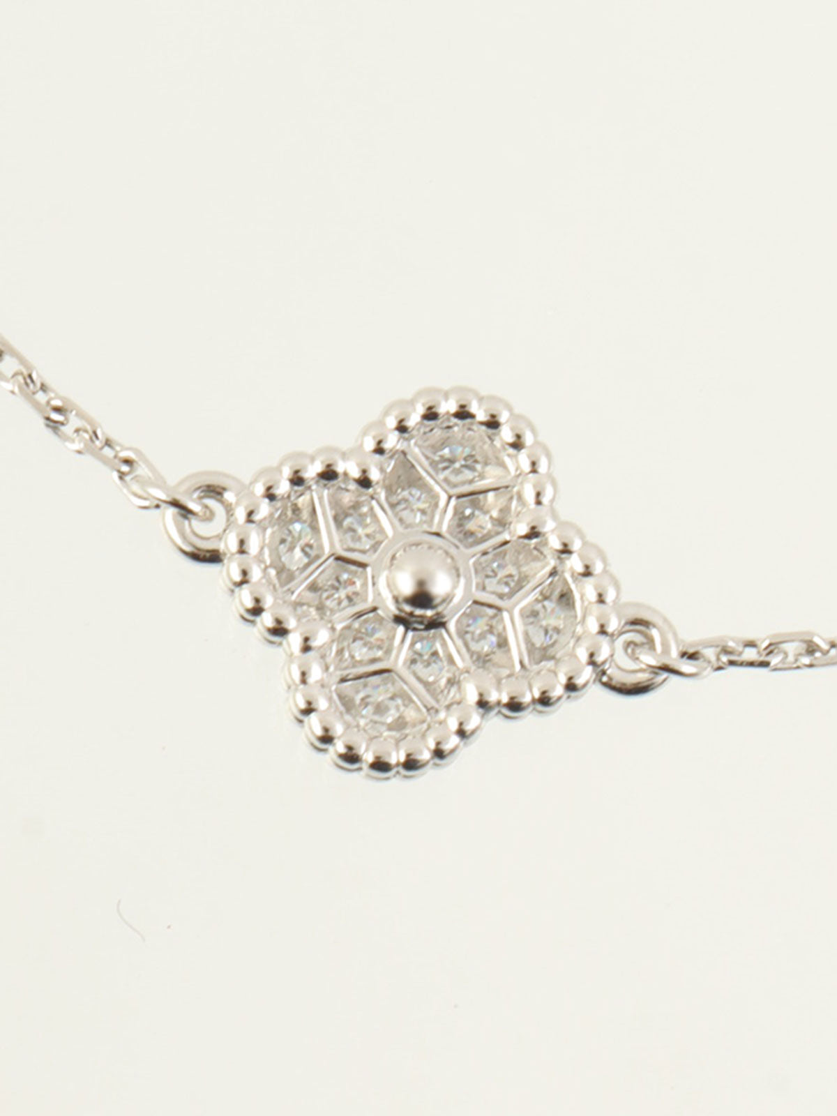 18Kダイヤモンドスウィートアルハンブラブレスレット シルバー