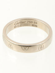 18K Happy Birthday Ring in White Gold
