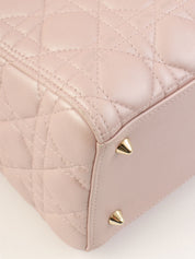 レディディオールカナージュステッチ2wayバッグM ピンク