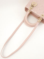 レディディオールカナージュステッチ2wayバッグM ピンク