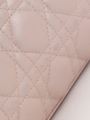 レディディオールカナージュステッチ2wayバッグM ピンク