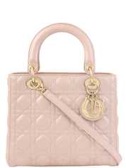 レディディオールカナージュステッチ2wayバッグM ピンク