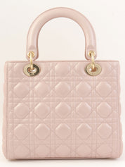 レディディオールカナージュステッチ2wayバッグM ピンク