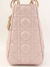 レディディオールカナージュステッチ2wayバッグM ピンク