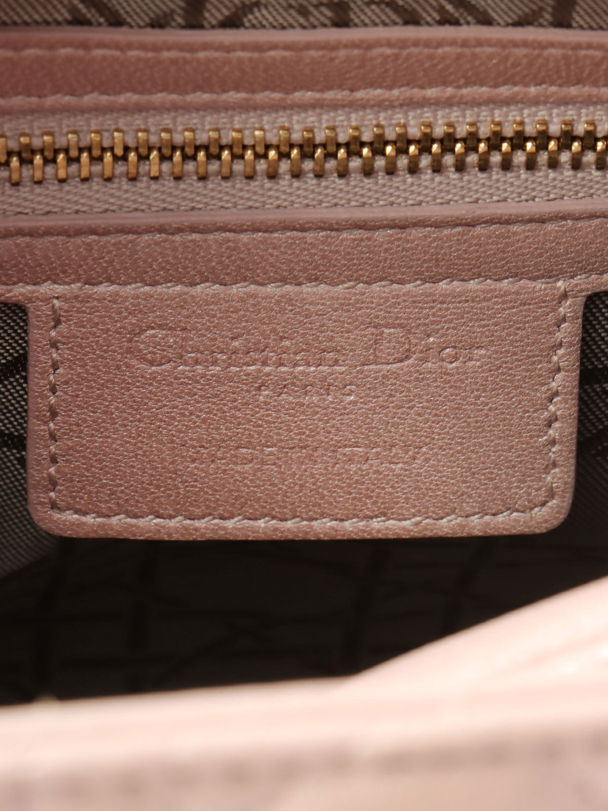 レディディオールカナージュステッチ2wayバッグM ピンク