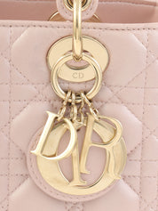 レディディオールカナージュステッチ2wayバッグM ピンク