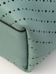 Perforated Caviar Skin Tote Bag, Blue-Green, circa 2016