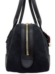 黑色帆布 GG 图案公主波士顿包