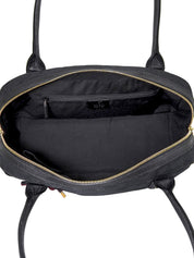 Canvas GG Pattern Princess Boston Bag in Black