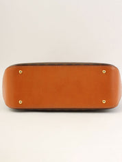 棕色碎石图案两用手提包