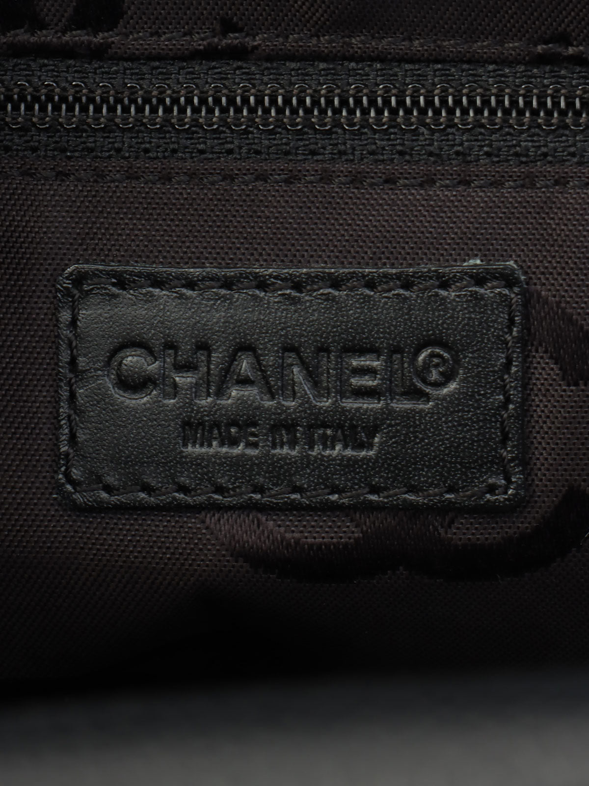 2001年頃製 キャビアスキンワイルドステッチCCマークプレートハンドバッグ ブラック