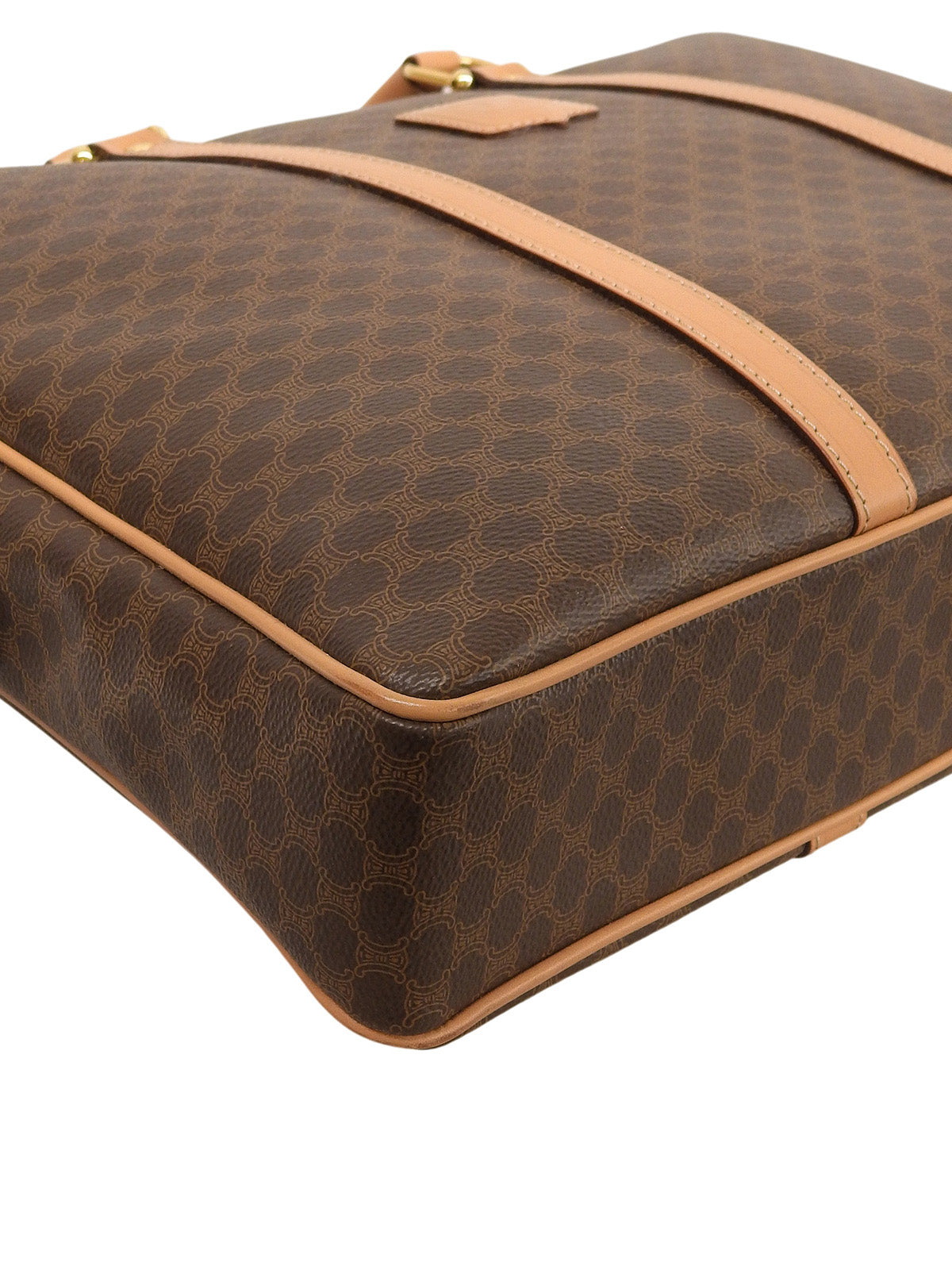 棕色沥青图案压纹Logo公文包