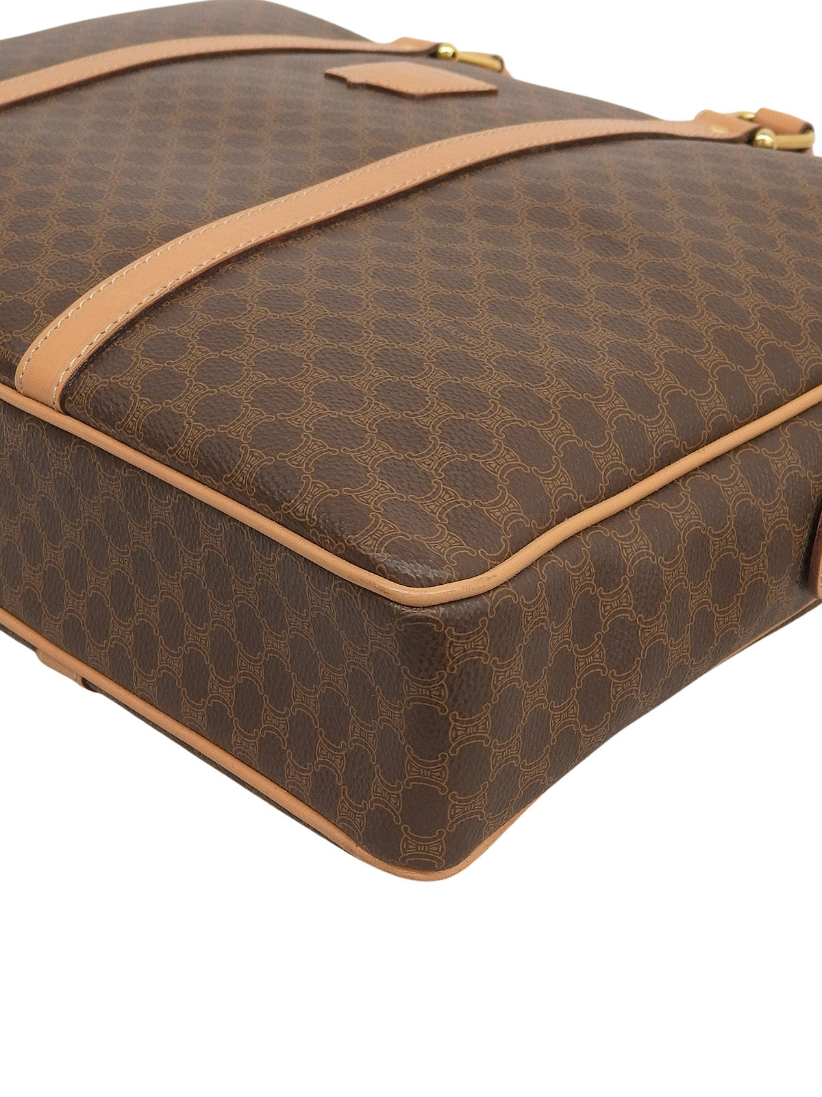 棕色沥青图案压纹Logo公文包