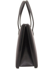 ラインストーンアナグラムプレートハンドバッグ ブラック