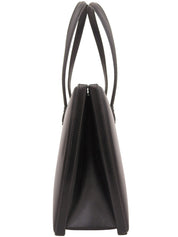 ラインストーンアナグラムプレートハンドバッグ ブラック