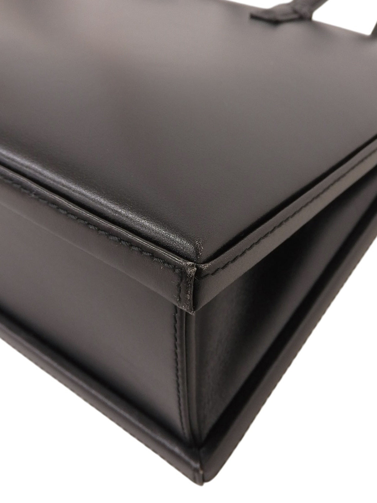 ラインストーンアナグラムプレートハンドバッグ ブラック