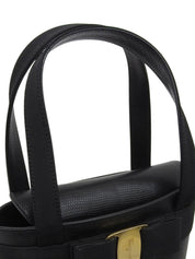 リザードヴァラリボンハンドバッグ ブラック