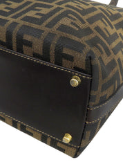 FFズッカパターン2wayハンドバッグ ブラウン