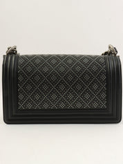 2020年頃製 スタッズラインストーンボーイシャネルチェーンショルダーバッグ ブラック