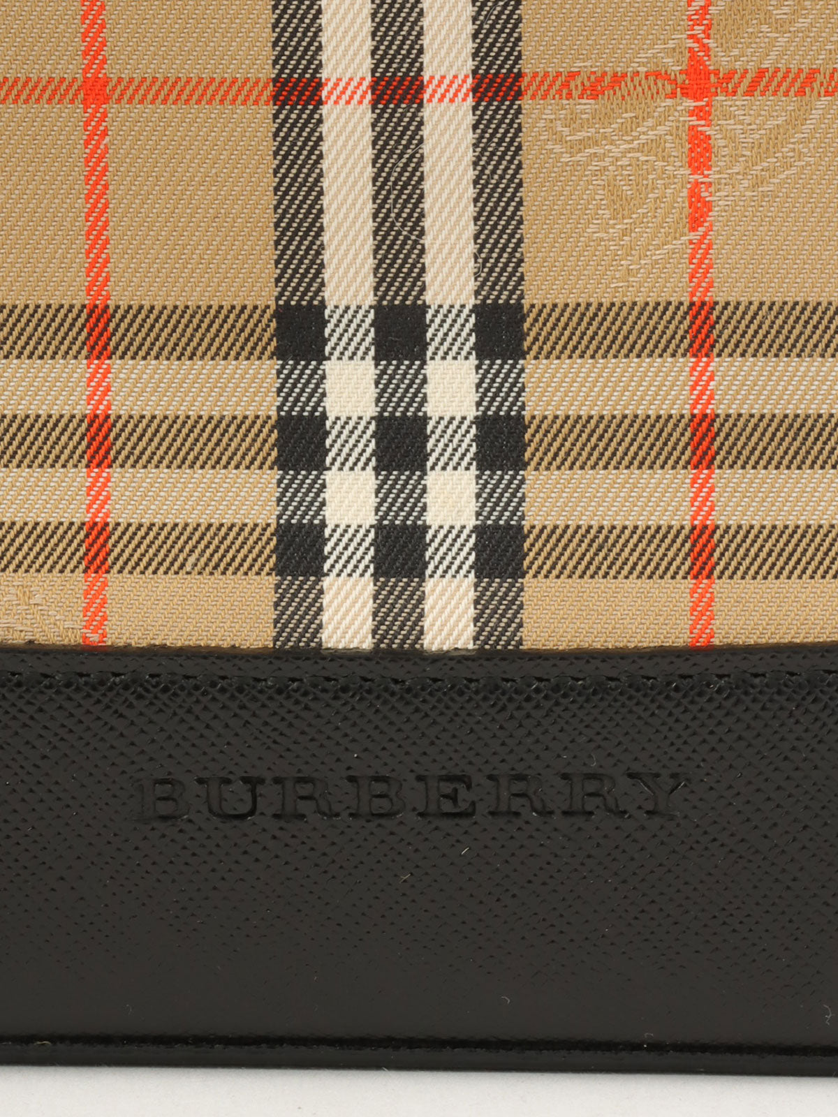 Nova格纹图案Logo压纹手提包 黑色/多色