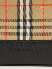 Nova格纹图案Logo压纹手提包 黑色/多色