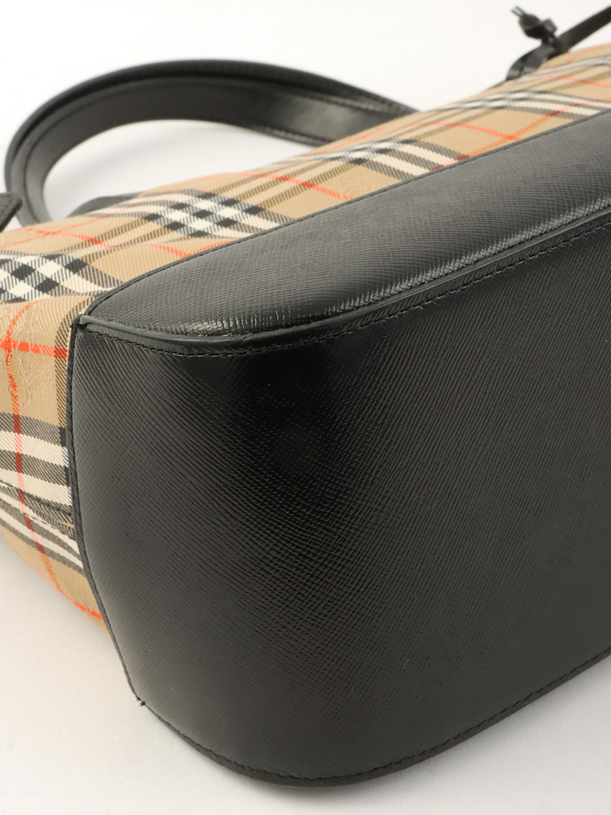 Nova格纹图案Logo压纹手提包 黑色/多色