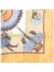 Carré 90 Brazil Pattern Design Scarf Beige