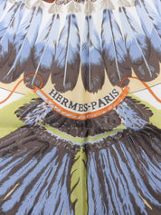 Carré 90 Brazil Pattern Design Scarf Beige