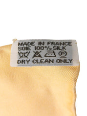Carré 90 Brazil Pattern Design Scarf Beige