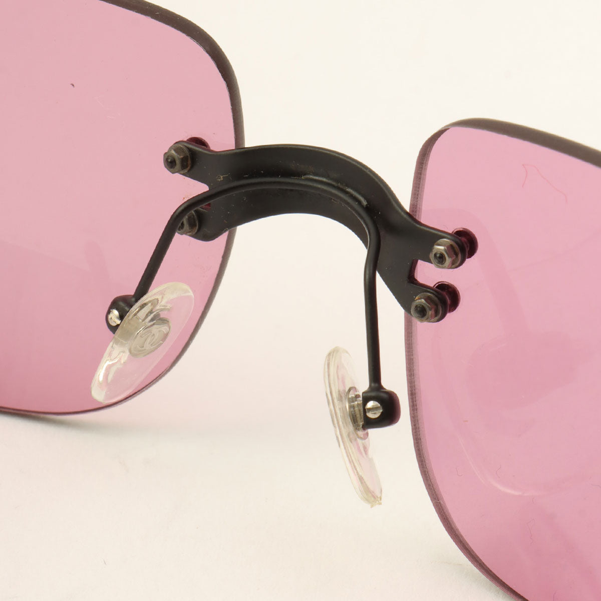 CC Mark Rimless Clear Sunglasses Purple