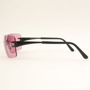 CC Mark Rimless Clear Sunglasses Purple