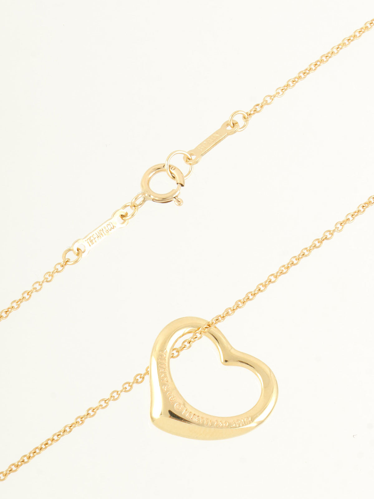 18K Gold Open Heart Necklace
