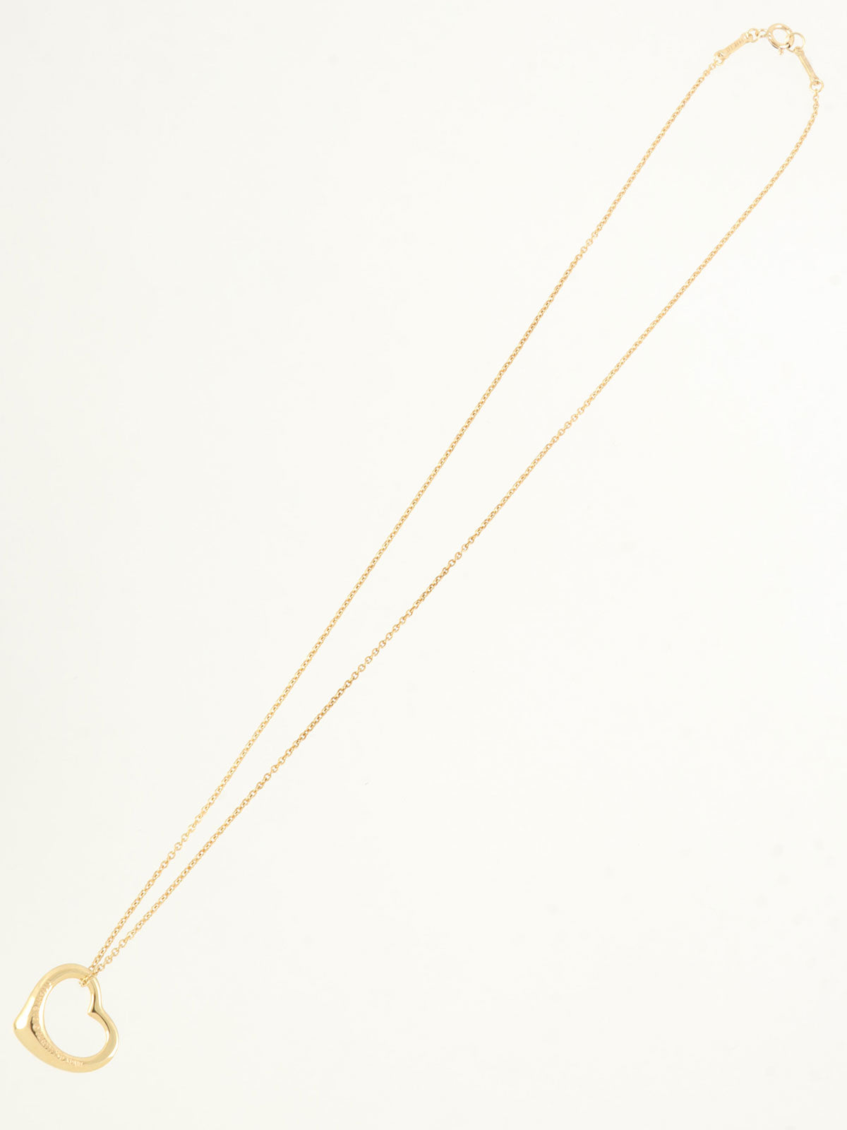 18K Gold Open Heart Necklace