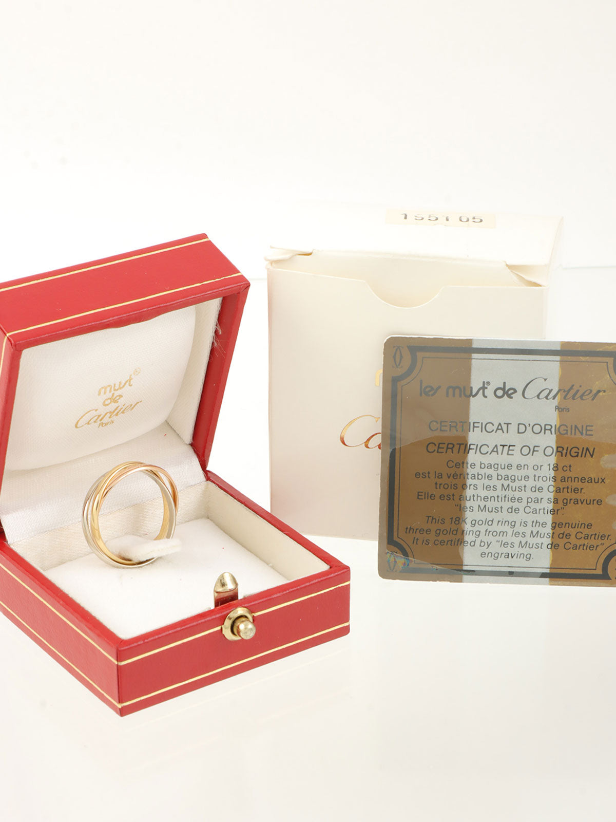 18Kトリニティリング イエローゴールド/ピンクゴールド/ホワイトゴールド