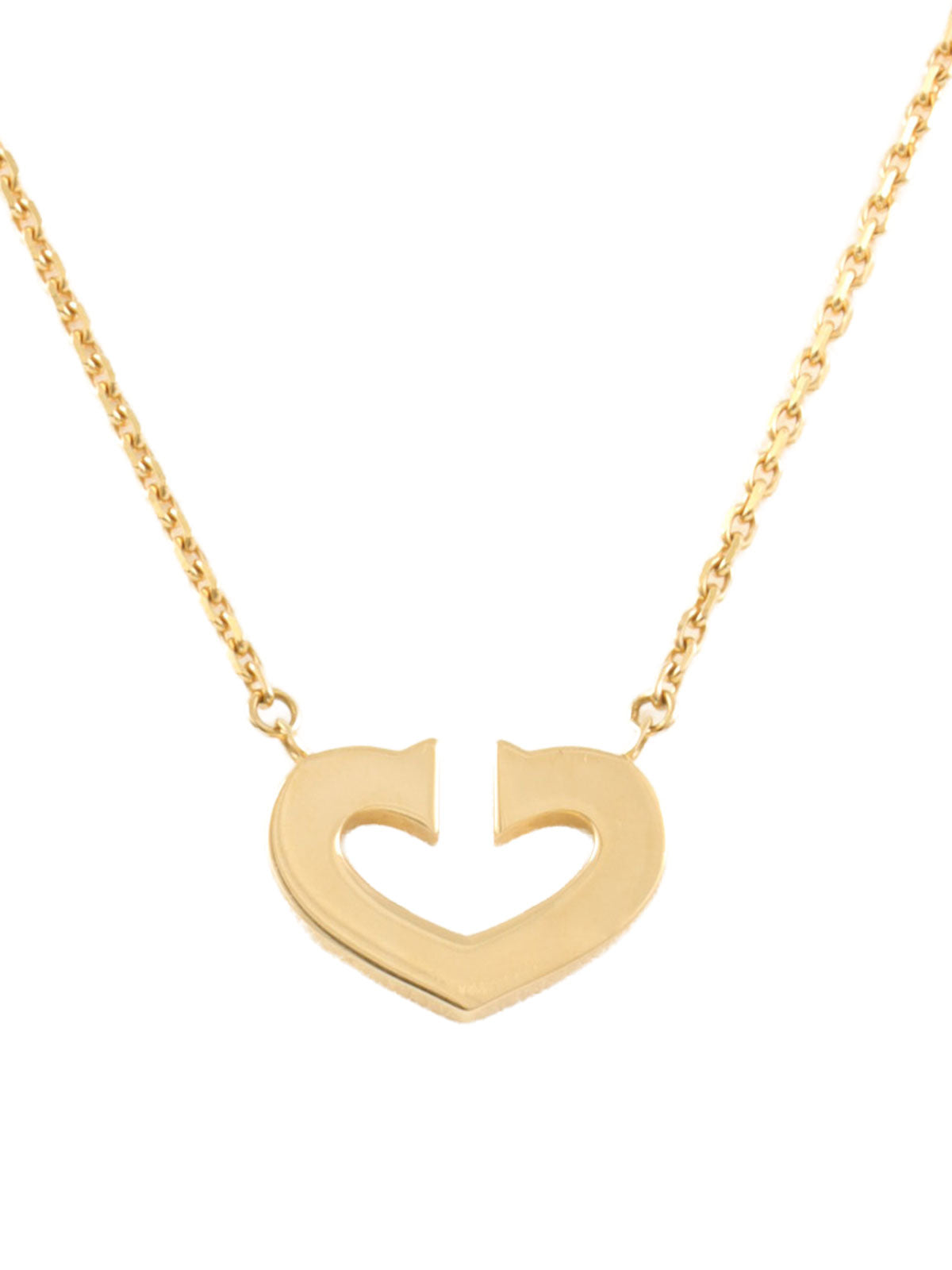 18K金心形项链
