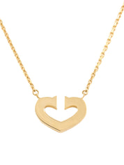 18K金心形项链