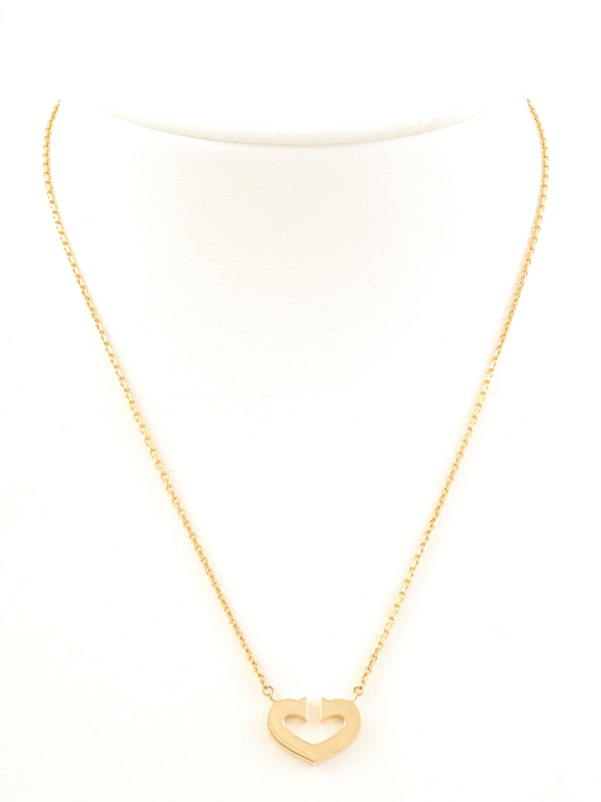 18K金心形项链