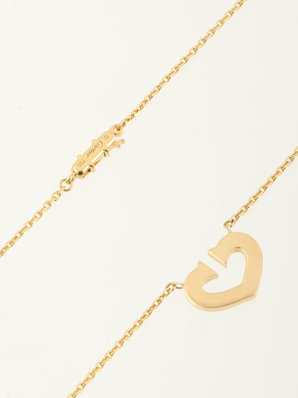 18K金心形项链