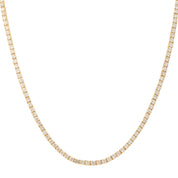 18K金钻石网球链项链